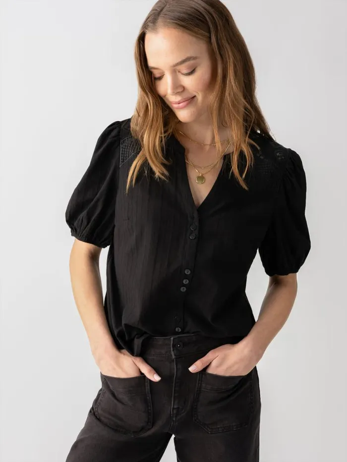 Women Lift Me Up Blouse Black Sanctuary Clothing Tees and Tops