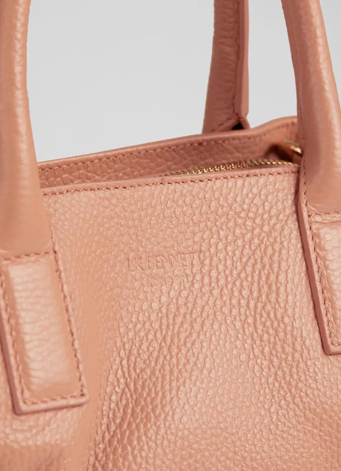 Women Lilith Pink Grainy Leather Mini Tote Bag LKBennett Shoulder Bags Women Lilith Pink Grainy Leather Mini Tote Bag LKBennett Shoulder Bags