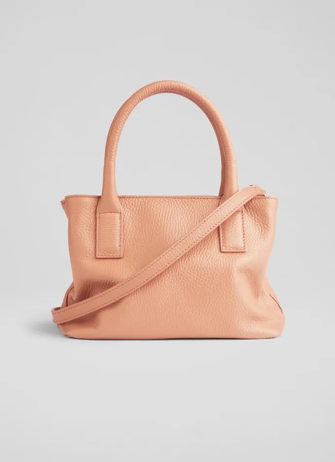 Women Lilith Pink Grainy Leather Mini Tote Bag LKBennett Shoulder Bags Women Lilith Pink Grainy Leather Mini Tote Bag LKBennett Shoulder Bags
