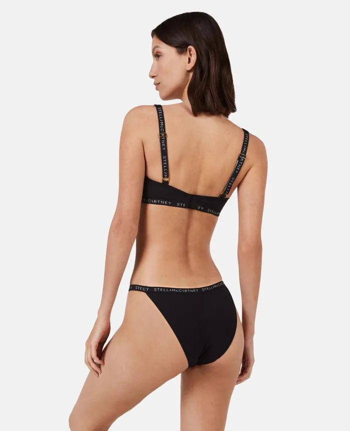 Women Lingerie And Sleepwear Stella McCartney Logo Tape String Bikini Briefs White