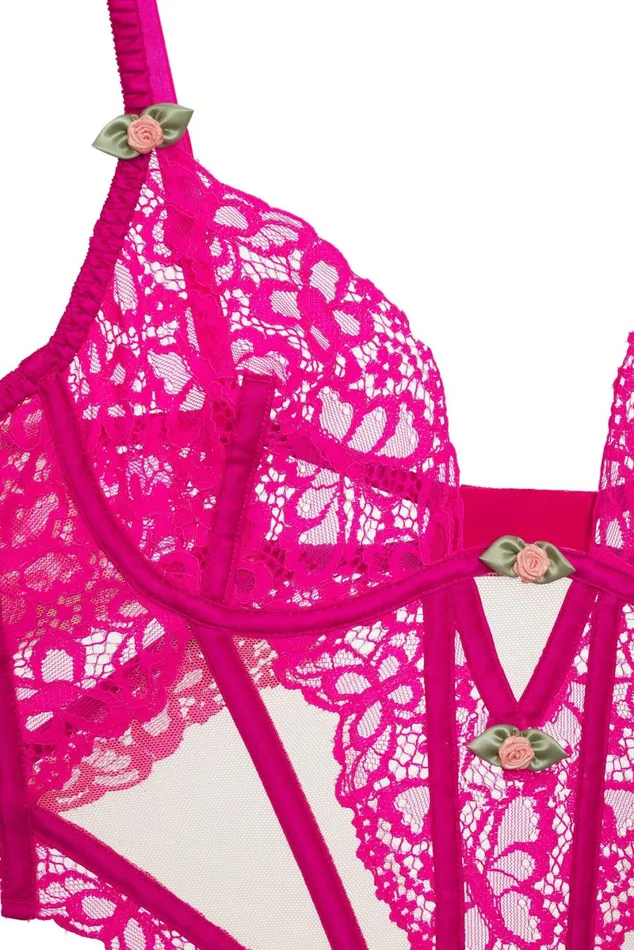 Women Lingerie For Love and Lemons Butterfly Lace Teddy Pink Women Lingerie For Love and Lemons Butterfly Lace Teddy Pink