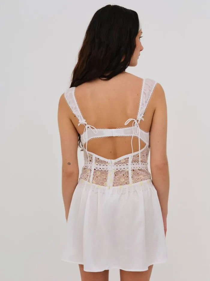 Women Lingerie For Love and Lemons Christy Slip Dress White Women Lingerie For Love and Lemons Christy Slip Dress White