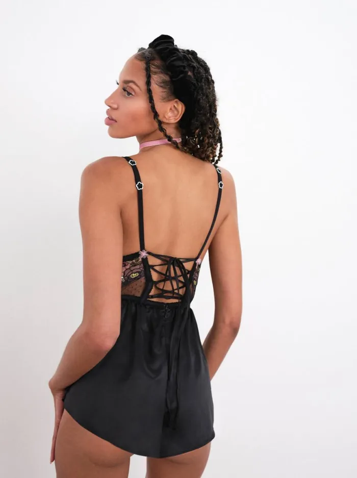 Women Lingerie For Love and Lemons Clara Romper Black Women Lingerie For Love and Lemons Clara Romper Black