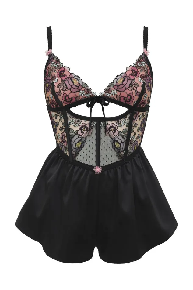 Women Lingerie For Love and Lemons Clara Romper Black Women Lingerie For Love and Lemons Clara Romper Black