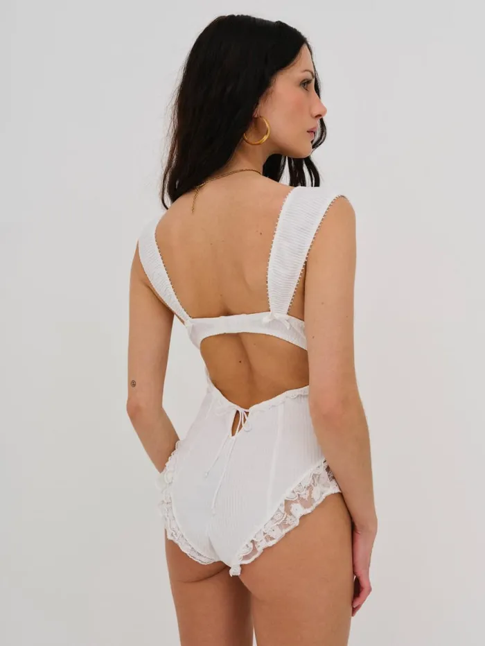 Women Lingerie For Love and Lemons Dahlia Teddy White Women Lingerie For Love and Lemons Dahlia Teddy White