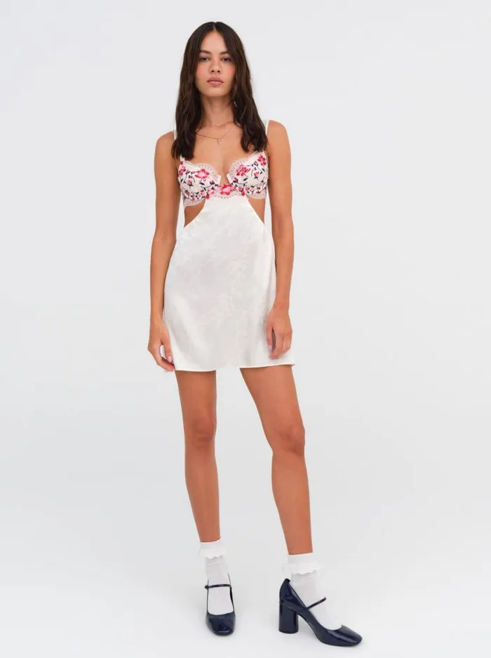 Women Lingerie For Love and Lemons Festival Rose Slip Dress Ivory Women Lingerie For Love and Lemons Festival Rose Slip Dress Ivory