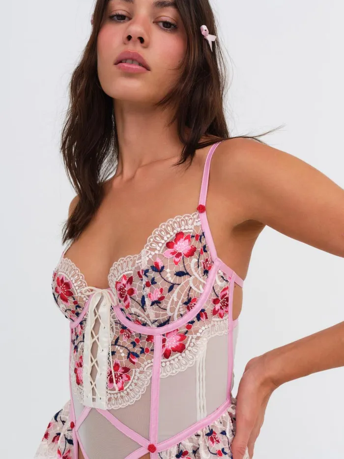 Women Lingerie For Love and Lemons Festival Rose Teddy Ivory Women Lingerie For Love and Lemons Festival Rose Teddy Ivory