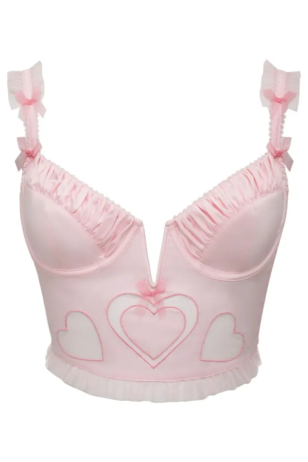 Women Lingerie For Love and Lemons Heart Bustier Pink Women Lingerie For Love and Lemons Heart Bustier Pink