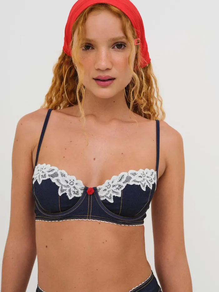 Women Lingerie For Love and Lemons Iris Underwire Bra Blue Women Lingerie For Love and Lemons Iris Underwire Bra Blue