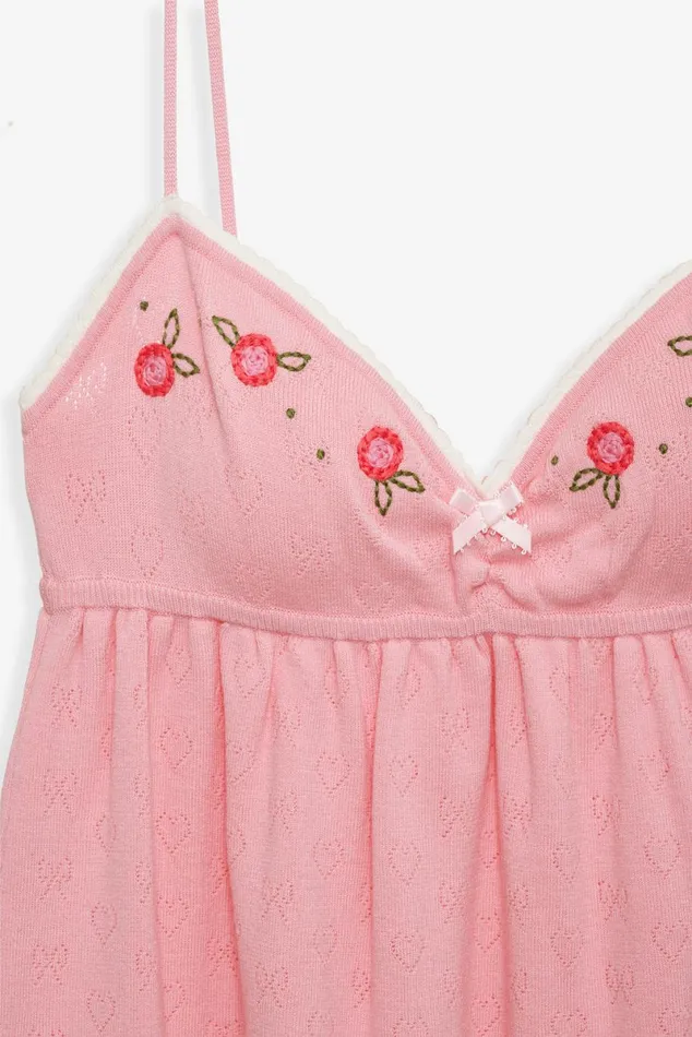 Women Lingerie For Love and Lemons Isabel Knit Slip Dress Pink Women Lingerie For Love and Lemons Isabel Knit Slip Dress Pink