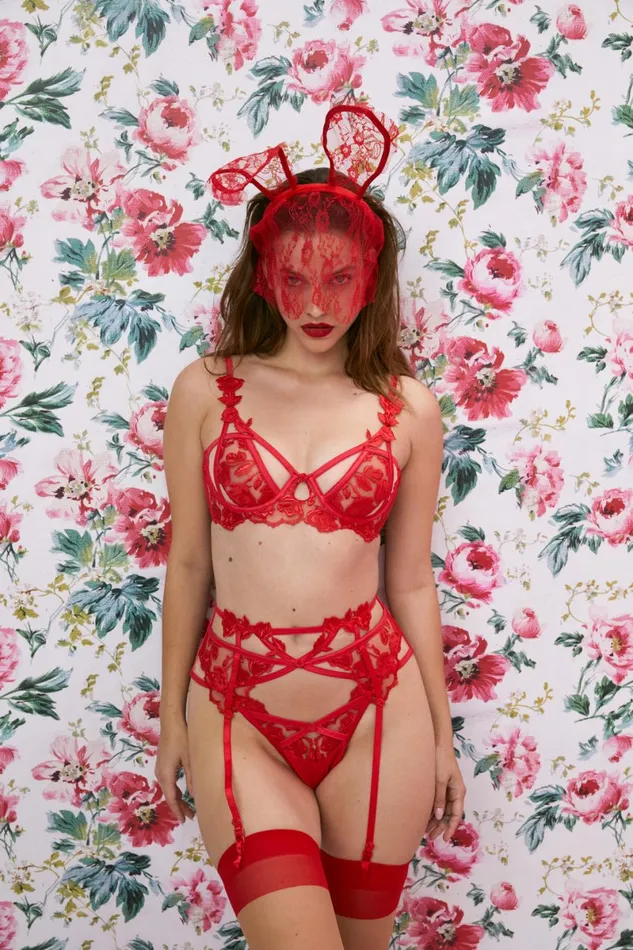 Women Lingerie For Love and Lemons Romantic Roses Underwire Bra Red Women Lingerie For Love and Lemons Romantic Roses Underwire Bra Red