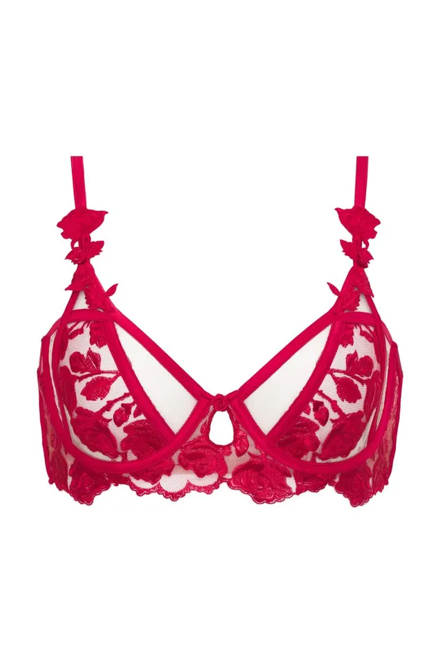 Women Lingerie For Love and Lemons Romantic Roses Underwire Bra Red Women Lingerie For Love and Lemons Romantic Roses Underwire Bra Red