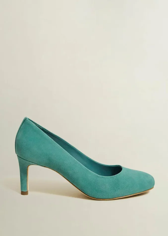 Women Lizzie Suede Court Shoes Deep Aqua Green Hobbs Court Shoes