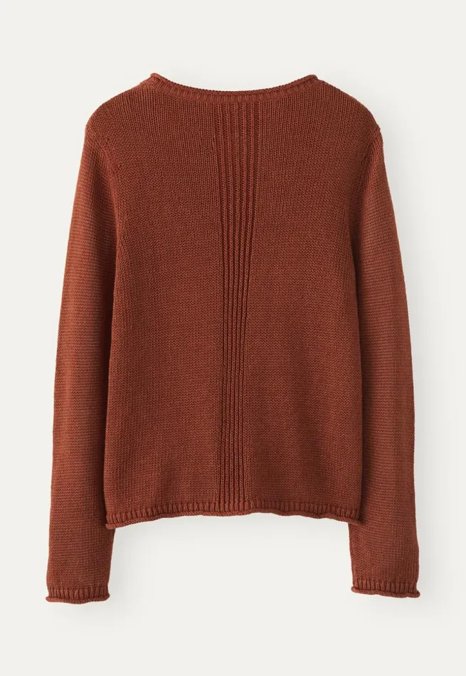 Women Longsleeve Sweater Brown Chilli Poetry Fashion Sweaters