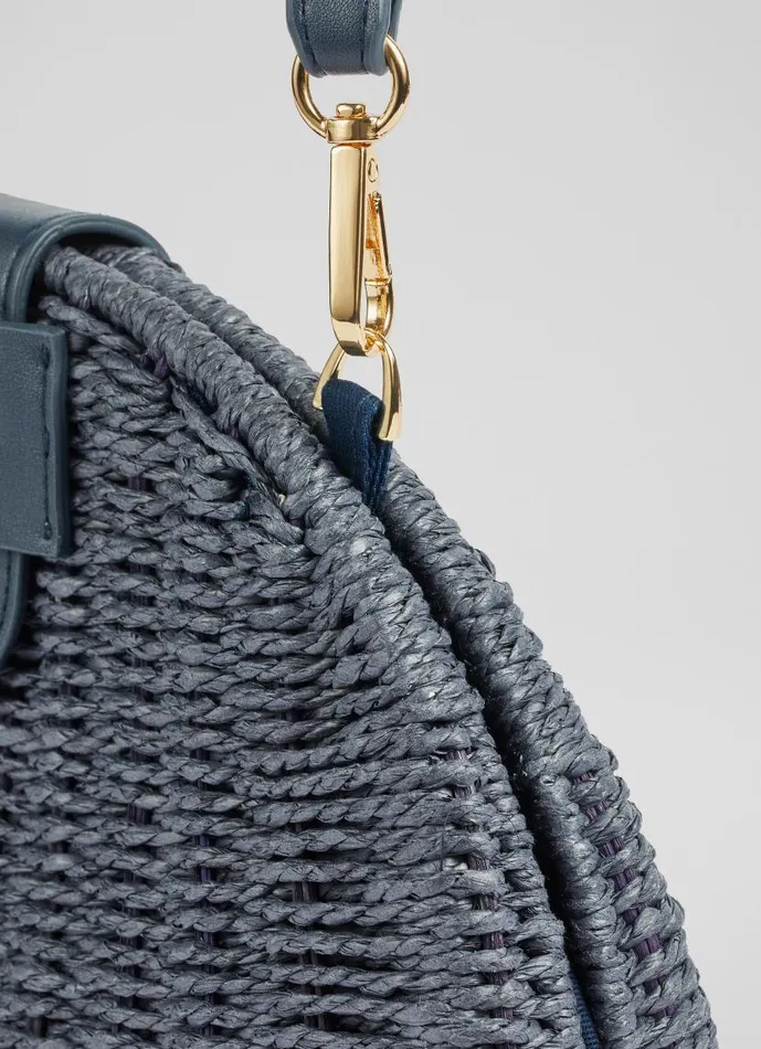 Women Lorena Navy Wicker Shoulder Bag LKBennett CrossBody Bags Women Lorena Navy Wicker Shoulder Bag LKBennett CrossBody Bags