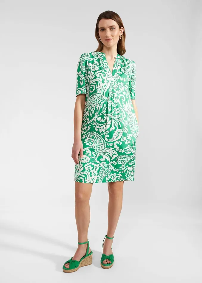 Women Lucille Dress Green Ivory Hobbs Dresses and Jumpsuits