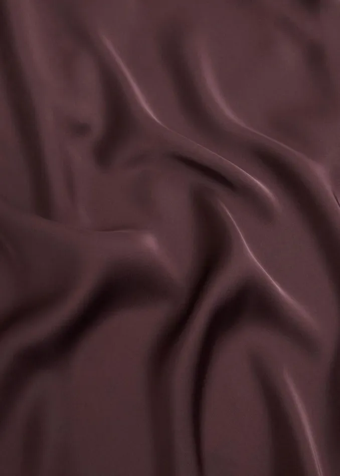 Women Lulworth Satin Blouse Cocoa Brown Hobbs Tops