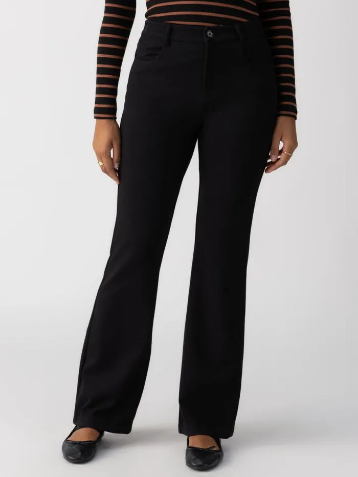 Women Maya Flare Standard Rise Pant Black Sanctuary Clothing Leggings