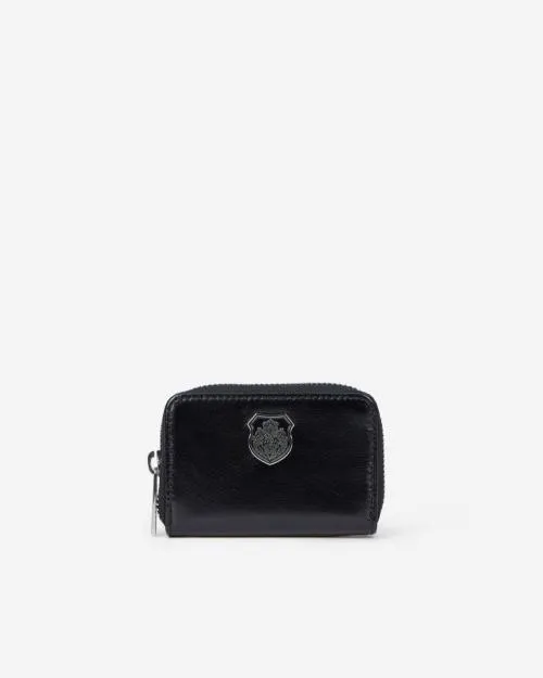 WomenMen Small Leather Goods The Kooples Black Leather Blazon Coin Purse Black WomenMen Small Leather Goods The Kooples Black Leather Blazon Coin Purse Black