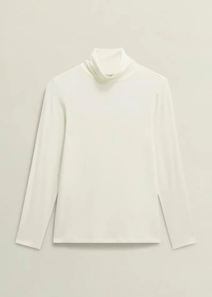Women Mischa Roll Neck Top Hobbs Ivory Hobbs Tops