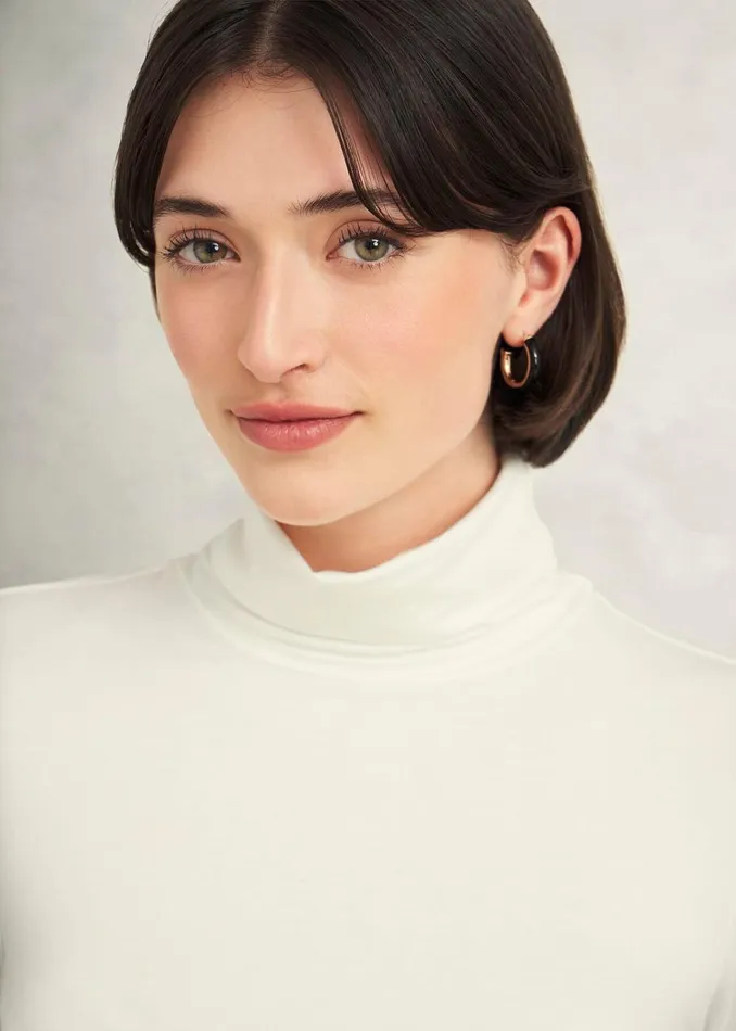Women Mischa Roll Neck Top Hobbs Ivory Hobbs Tops