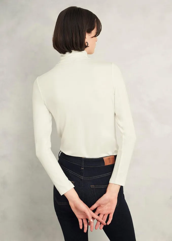 Women Mischa Roll Neck Top Hobbs Ivory Hobbs Tops