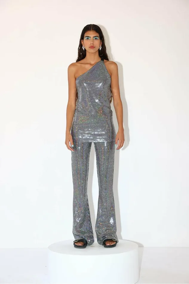 Women Night Out DODO BAR OR Gabrielle Pants Silver