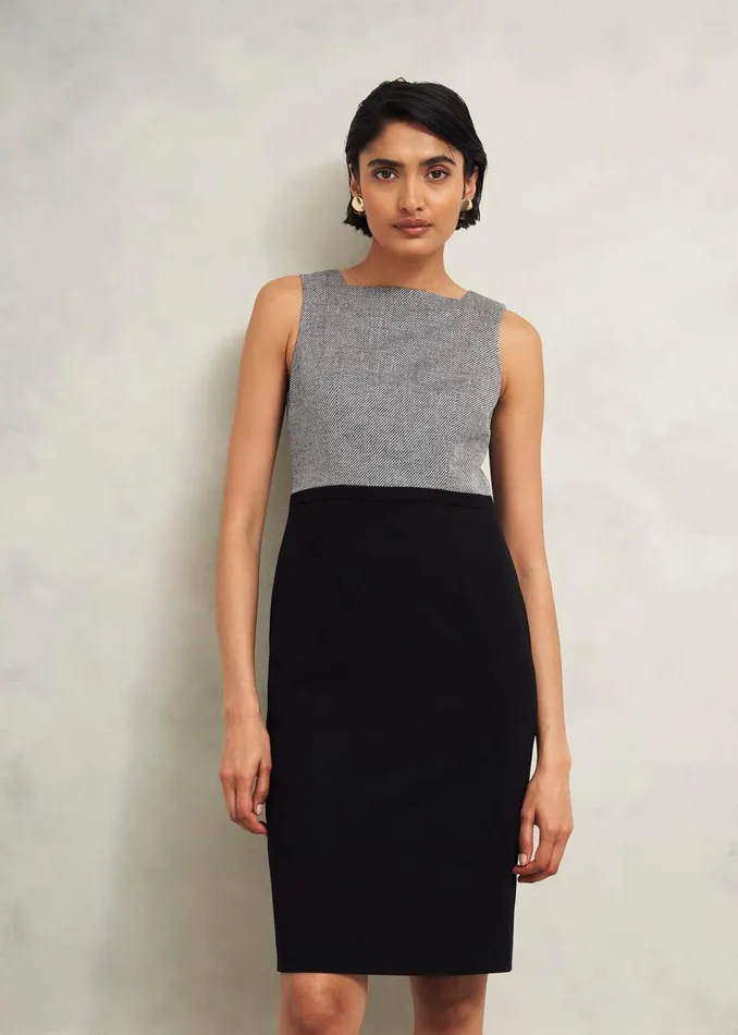 Women Nyra Dress Black Ivory Hobbs Dresses and Jumpsuits