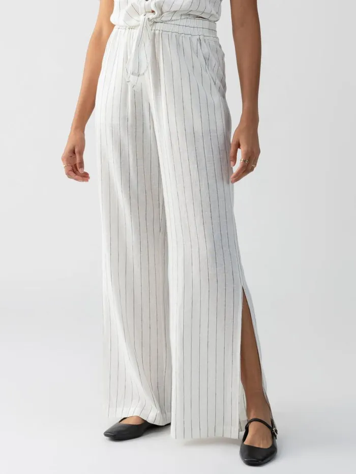 Women Ocean Front PullOn Standard Rise Pant Biarritz Stripe Sanctuary Clothing Pants