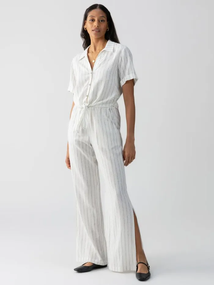 Women Ocean Front PullOn Standard Rise Pant Biarritz Stripe Sanctuary Clothing Pants