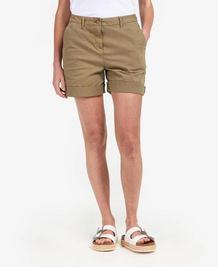 Women Pants and Shorts Barbour Chino Shorts Classic White