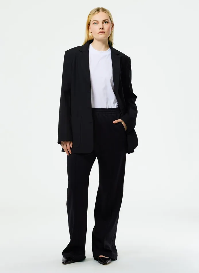 Women Pants and Shorts Tibi Active Knit Scottie Jogger Black