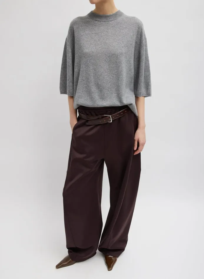 Women Pants and Shorts Tibi Active Knit Winslow Pant Brown