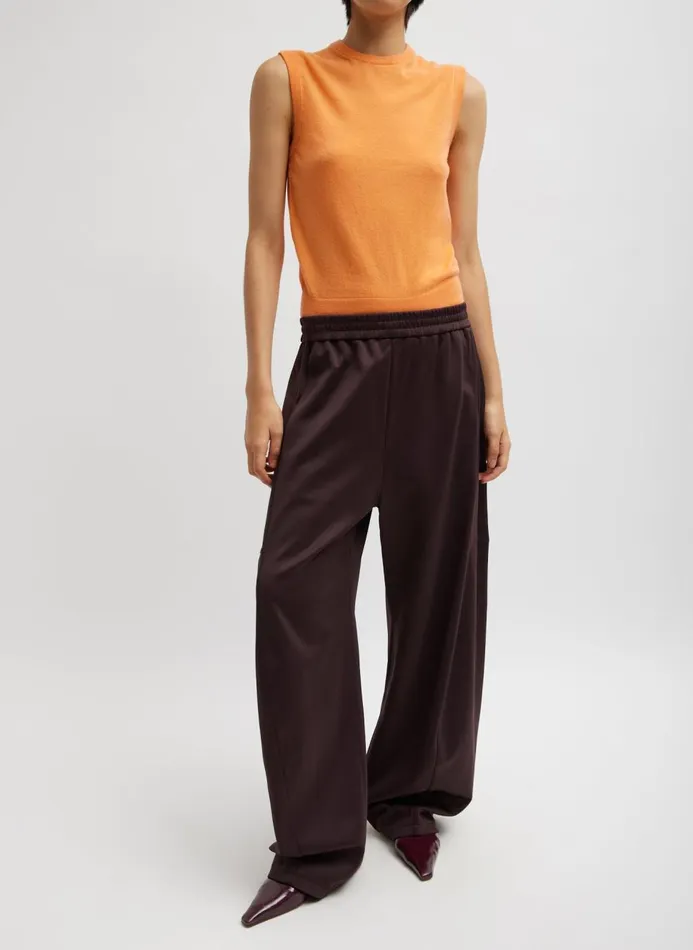 Women Pants and Shorts Tibi Active Knit Winslow Pant Brown