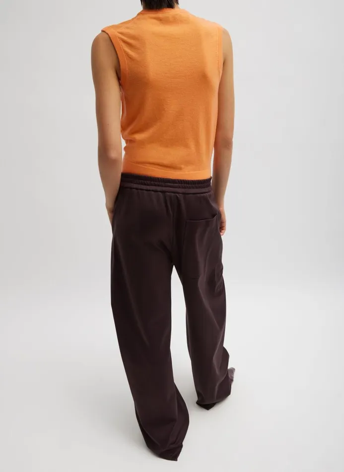 Women Pants and Shorts Tibi Active Knit Winslow Pant Brown