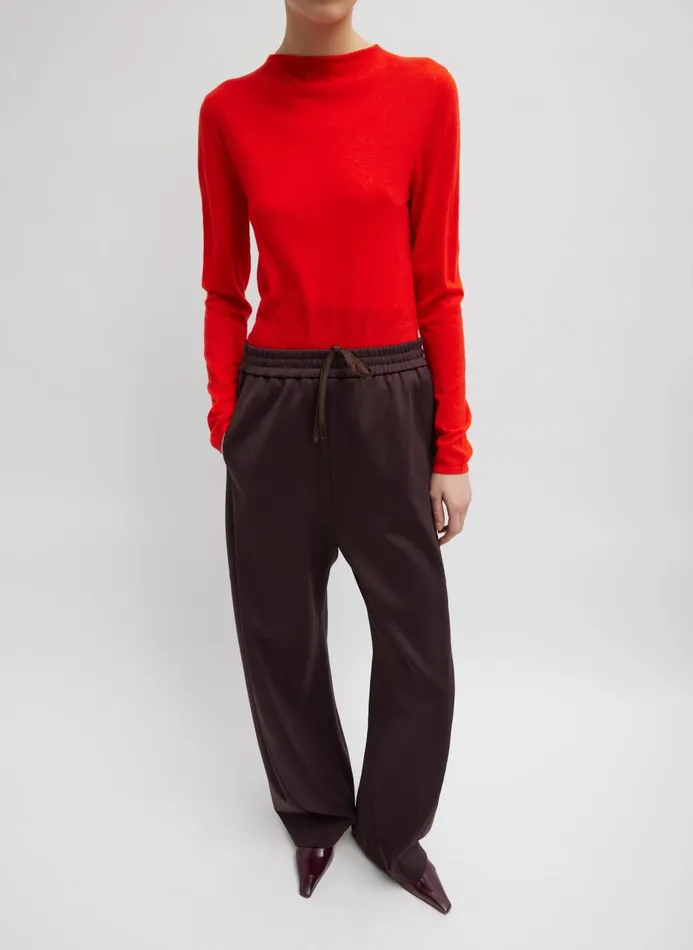 Women Pants and Shorts Tibi Active Knit Winslow Pant Brown