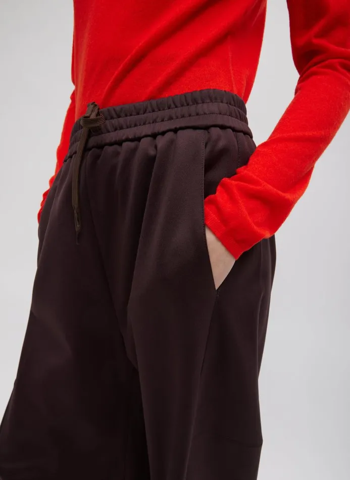 Women Pants and Shorts Tibi Active Knit Winslow Pant Brown
