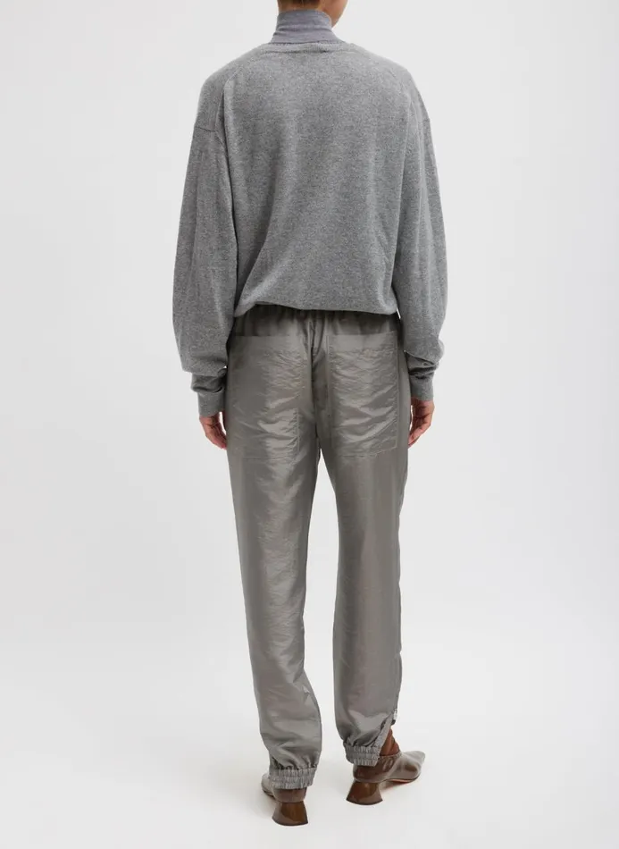 Women Pants and Shorts Tibi Crispy Nylon Kat Jogger Grey