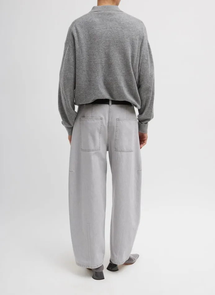 Women Pants and Shorts Tibi Grey Denim Sid Jean Grey