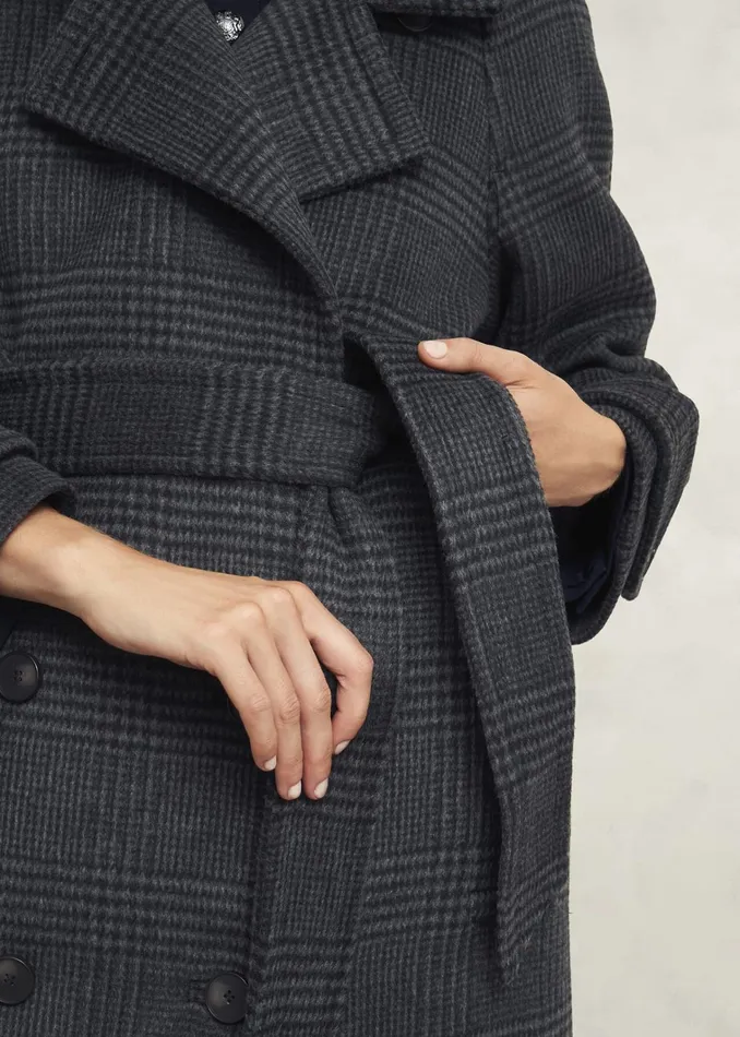 Women Peckworth Coat With Wool Grey Multi Hobbs Coats and Jackets