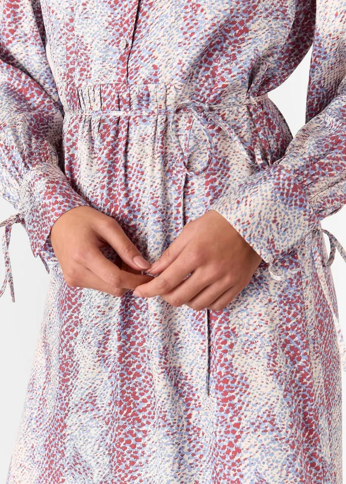 Women Petite Dresses and Jumpsuits Whistles Multicolour Petite Mottled Snake Print Midi Dress