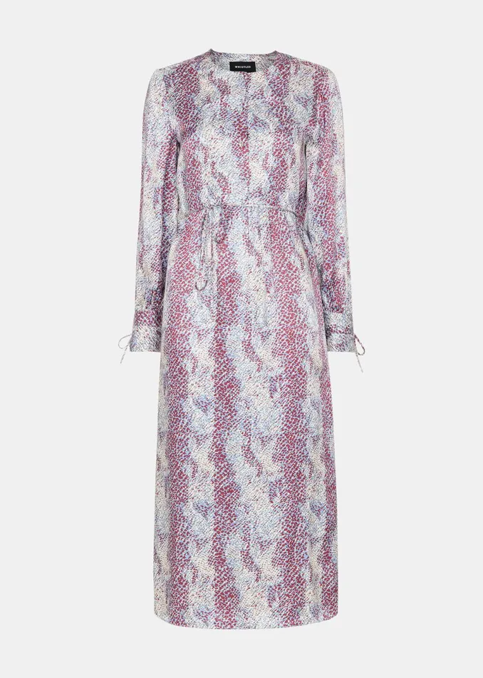Women Petite Dresses and Jumpsuits Whistles Multicolour Petite Mottled Snake Print Midi Dress