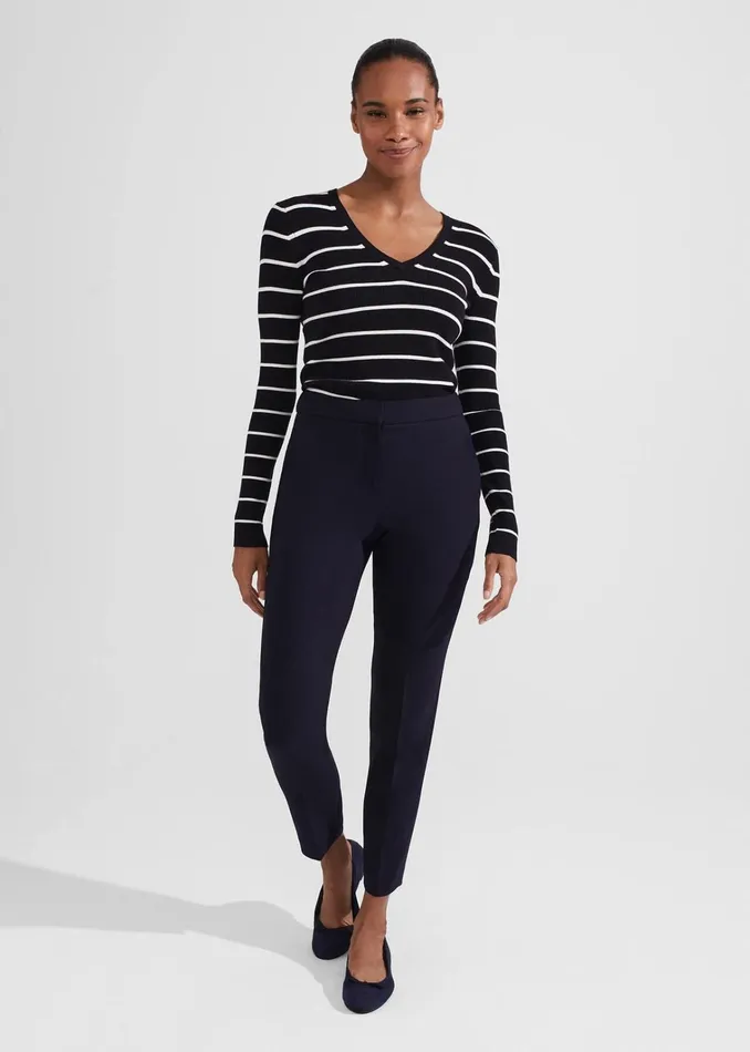 Women Petite Gael Trousers Navy Hobbs Trousers