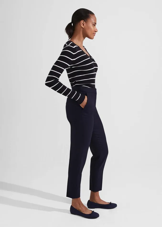Women Petite Gael Trousers Navy Hobbs Trousers