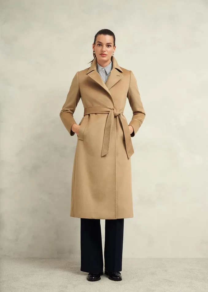 Women Petite Livia Wool Coat Hobbs Camel Hobbs Coats and Jackets