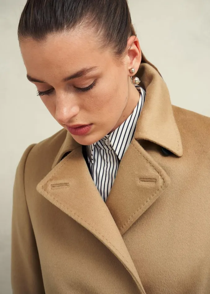 Women Petite Livia Wool Coat Hobbs Camel Hobbs Coats and Jackets