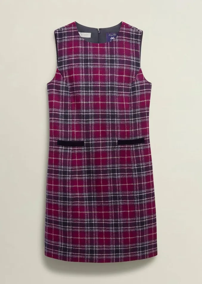 Women Petite Margot Wool Dress Pink Multi Hobbs Dresses and Jumpsuits