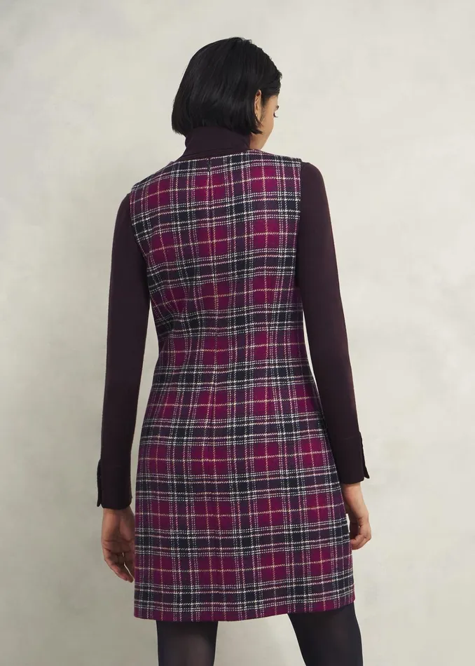 Women Petite Margot Wool Dress Pink Multi Hobbs Dresses and Jumpsuits