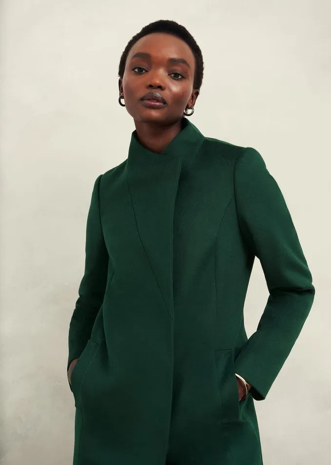 Women Petite Marissa Wool Coat Bay Green Hobbs Coats and Jackets