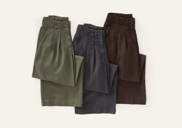 Women Pleatfront Trousers Poetry Fashion Trousers and Shorts